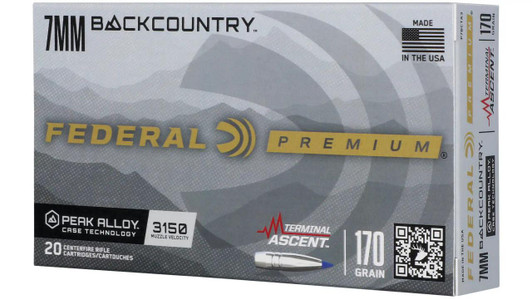 Federal Fed Term Ascent 7mm Bc 170gr 20/200 
