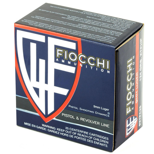 Fiocchi Ammunition Fiocchi 9mm 124gr Xtp 25/500 