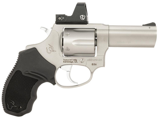  Taurus 2856P39R 856 w/Red Dot Small Frame 38 Special +P, 6 Shot 3" Matte Stainless Steel Barrel, Cylinder, Matte Optic Ready Frame, Black Rubber Grip, Exposed Hammer, Includes Riton Red Dot 