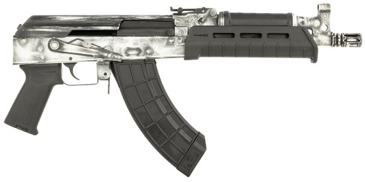  Century Arms HG7673N Draco  7.62x39mm 30+1 6.25" Black Threaded Barrel, Black Magpul AK Handguard, Distressed White Cerakote Steel Receiver, Black Polymer Grip, Right Hand 