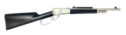 Taylors and Company Taylors & Company 220097 1892 Alaskan Take-Down 44 Rem Mag Caliber with 5+1 Capacity, 16.50" Barrel, Matte Chrome Metal Finish & SoftTouch Black Synthetic Stock Right Hand (Full Size) 