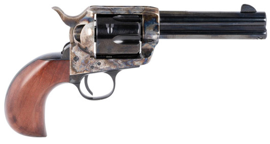 Taylors and Company Taylors & Company 200069 1873 Cattleman 357 Mag Caliber with 4.75" Blued Finish Barrel, 6rd Capacity Blued Finish Cylinder, Color Case Hardened Finish Steel Frame & Birdshead Walnut Grip 