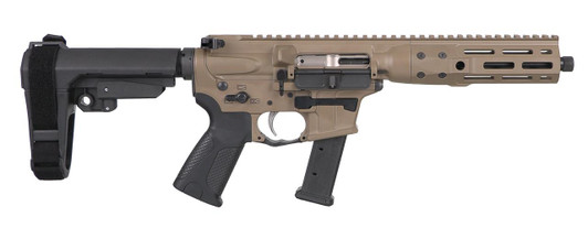  LWRC ICP9CK8SBA3 IC-9  9mm Luger 8.50" 33+1 Black Nitride Threaded Barrel, Flat Dark Earth Anodized Aluminum Picatinny Rail Receiver, SB Tactical SBA3 Brace, LWRC Ultra Combat Grip, Ambidextrous 
