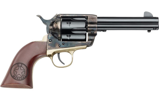 PIETTA (EMF COMPANY INC) Pietta HF45USM434/COMB 1873 Great Western II U.S. Marshal 45 Colt (Long Colt) 6rd 4.75" Blued Steel Barrel & Cylinder Blued Steel Frame, Walnut Engraved Grip, Exposed Hammer, Includes 45 ACP Cylinder 