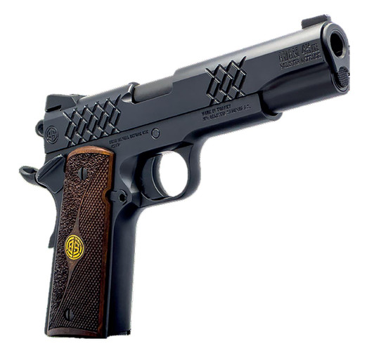 Breda/Dickinson Dickinson LLC DKSN45BM 1911 Adam Full Size Frame 45 ACP 8+1 5" Matte Black Button Rifled Barrel, Matte Black Serrated Aluminum Slide, Matte Black Steel Frame, Wood Grips 