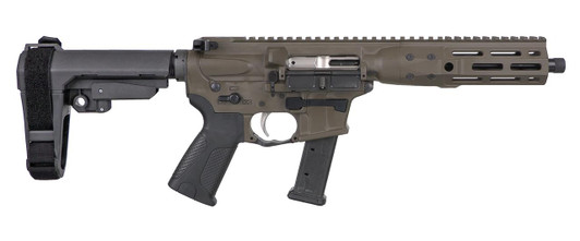  LWRC ICP9PBC8SBA3 IC-9  9mm Luger 8.50" 33+1 Black Nitride Threaded Barrel, Patriot Brown Anodized Aluminum Picatinny Rail Receiver, SB Tactical SBA3 Brace, LWRC Ultra Combat Grip, Ambidextrous 