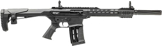 GFORCE ARMS Gforce Arms GF251220 GF25  12 Gauge Semi-Auto 3" 5+1 20" Black Cerakote Spiral Threaded Barrel, Black Cerakote Picatinny Rail Aluminum Receiver, Black Adjustable Synthetic Stock  w/Black Rubber Grip 