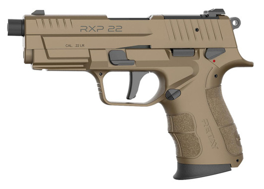 RETAY USA Retay USA RXP22FDE13TH RXP  22 LR 13+1 4" Black Threaded Barrel, Flat Dark Earth Cerakote RMR/RMSc Optic Ready/Serrated Slide, Flat Dark Earth Cerakote Polymer Frame w/Accessory Rail, Textured Grip 