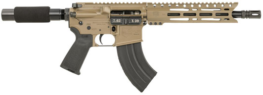  Diamondback DB1915O061 DB15  7.62x39mm 28+1 10", FDE, Carbon Lower, 9" M-LOK Handguard, Black Padded Buffer Tube/Magpul Grip 