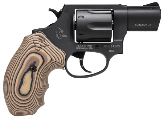  Taurus 285621VZ19 856  38 Special 6rd 2", Matte Black Carbon Steel, Brown VZ Cyclone Grip 