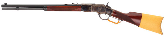 Taylors and Company Taylors & Company 550239COM 1873 Comanchero 357 Mag Caliber with 10+1 Capacity, 18" Blued Barrel, Color Case Hardened Metal Finish & Walnut Straight Stock Right Hand (Full Size) 