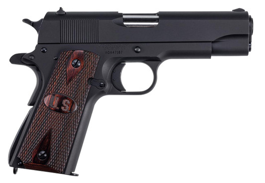 Auto Ordnance Auto-Ordnance 1911BKOCW 1911 A1 Commander 45 ACP 9+1 4.25" Matte Black Serrated  Carbon Steel Slide Matte Black Matte Black Carbon Steel Checkered Wood w/Integrated US Logo Grips Right Hand 