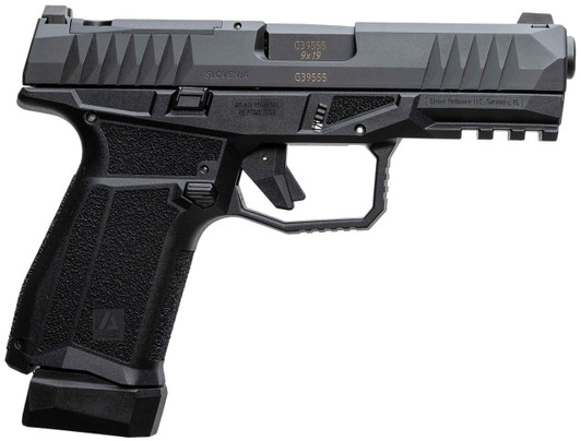 Arex AREX 815537024074 Delta M Gen2 Compact Frame 9mm Luger 15+1 4" Black Steel Barrel, Black Nitride Steel Optic Cut/Serrated Slide, Black Polymer Frame w/Picatinny Rail, Black Stippled Grip, Ambidextrous 