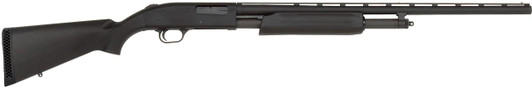  Mossberg 56436 500 All Purpose Full Size 20 Gauge Pump 3" 5+1 26" Matte Blued Vent Rib Barrel, Matte Blued Integral Scope Mount Steel Receiver, Fixed Black Synthetic Stock, Right Hand, Accu-Set Chokes 