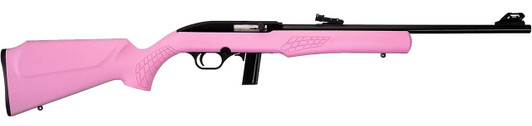  Rossi RS22L1811P RS22  Full Size 22 LR 10+1 18" Matte Black Steel Barrel, Matte Black Grooved Aluminum Receiver, Pink Synthetic Fixed Stock 