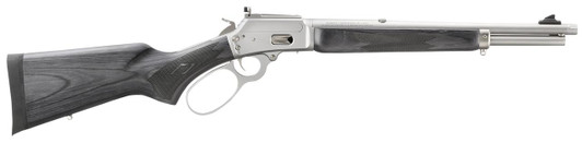 Marlin  1894 Trapper Full Size 44 Special/44 Rem Mag 8+1/9+1 16.10" Satin Threaded Barrel, Satin Stainless Steel Receiver, Fixed Black Laminate Stock 