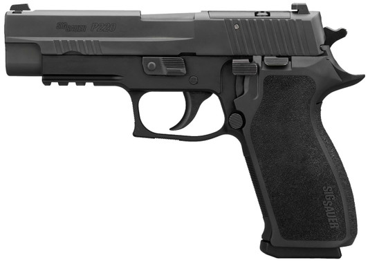 SIG SAUER Sig Sauer 220R45BSER2 P220  Full Size Frame 45 ACP 4.40" Nitron Stainless Steel Slide Black Anodized Black E2 Grip 