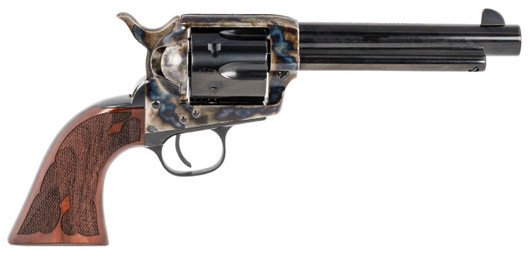 Taylors and Company Taylors & Company 555130 Gambler  45 Colt (LC) Caliber with 5.50" Blued Finish Barrel, 6rd Capacity Blued Finish Cylinder, Color Case Hardened Finish Steel Frame & Checkered Walnut Grip 