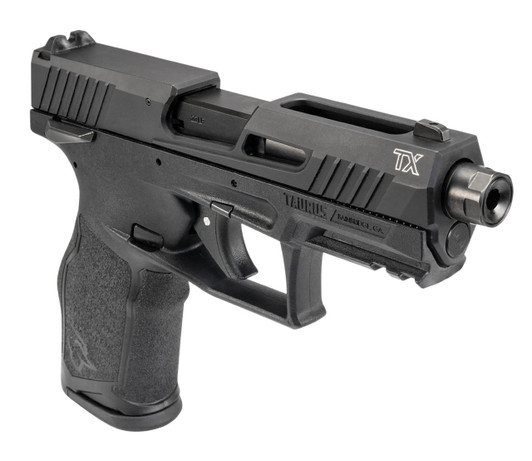 Taurus 1-2TX22341-5X10 TX22  Full Size Frame 22 LR 10+1 4.10" Black Non-Threaded Barrel, Black Serrated Slide, Black Polymer Frame w/Picatinny Rail, Ergonomic Grip, 5 Mags 