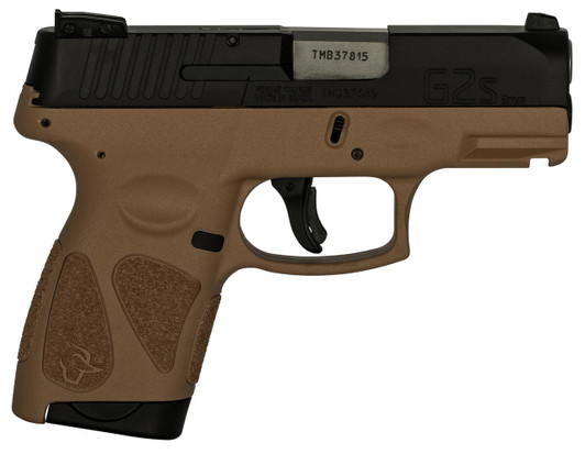  Taurus 1G2S931T G2S  9mm Luger 7+1 3.26" Stainless Steel Barrel, Matte Black Serrated Steel Slide, Tan Polymer Frame w/Picatinny Rail, Tan Polymer Grip ,Right Hand 