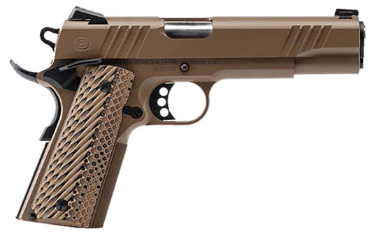  Bersa B19117050DEHB B1911  45 ACP 8+1 5" Stainless Steel Barrel, Flat Dark Earth Serrated Slide, Flat Dark Earth Stainless Steel Frame w/Beavertail, FDE VZ Grip 