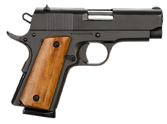 Armscor Rock Island 51416MA GI Standard CS *MA Compliant 45 ACP Caliber with 3.50" Barrel, 7+1 Capacity, Overall Black Parkerized Finish Steel, Beavertail Frame, Serrated Slide & Wood Grip 