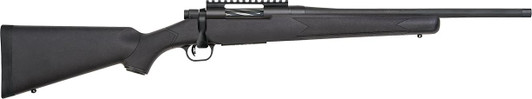  Mossberg 28231 Patriot Carbine 450 Bushmaster 5+1 18" Matte Blued Threaded Bull Barrel, Matte Blued Picatinny Rail Receiver, Black Fixed Synthetic Stock 