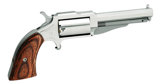 NAA North American Arms 18603 1860 The Earl Small Frame 22 WMR 5 Shot 3" Stainless Steel Barrel, Frame & Cylinder, Rosewood Boot Grip, Exposed Hammer 