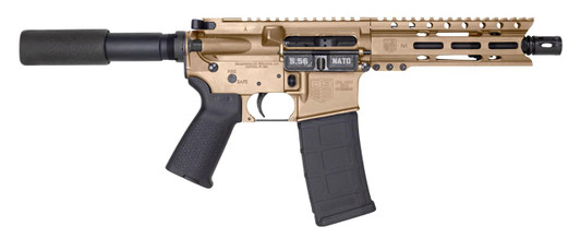 Diamondback DB1912K061 DB15 AR Pistol Carbine Length 5.56x45mm NATO 30+1 7" Heavy Barrel w/A2 Flash Hider, 6" M-Lok Handguard, Flat Dark Earth Buffer Tube Foam Pad Stock, Magpul MOE Grip 