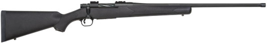  Mossberg 28243 Patriot  Full Size 6.5 PRC 4+1 24" Matte Blued Fluted Threaded Barrel, Drilled & Tapped Matte Blued Stainless Steel Receiver, Black Fixed Synthetic Stock 