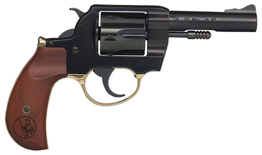  Henry H017BDM Big Boy  38 Special/357 Mag 6 Shot 4" Blued Round Steel Barrel, Polished Blued Steel Frame w/Birdshead Walnut Grip 