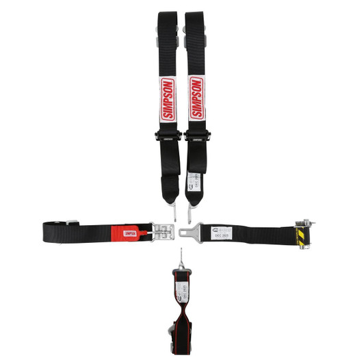 SIMPSON SAFETY Harness 5pt L&L 2in Blk Ratchet 