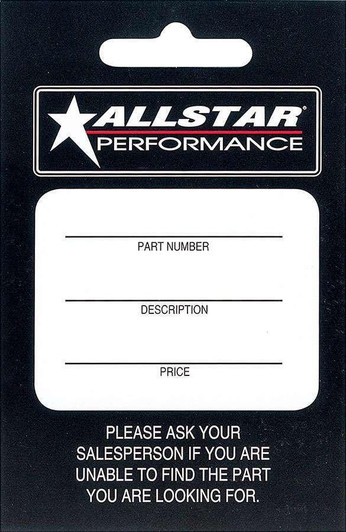 ALLSTAR PERFORMANCE Allstar Hang Tag 100 Pack 