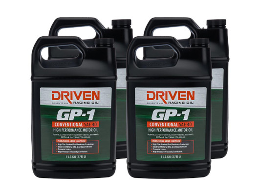 DRIVEN RACING OIL GP-1 40W Conventional Oil Case 4 x 1 Gallon 