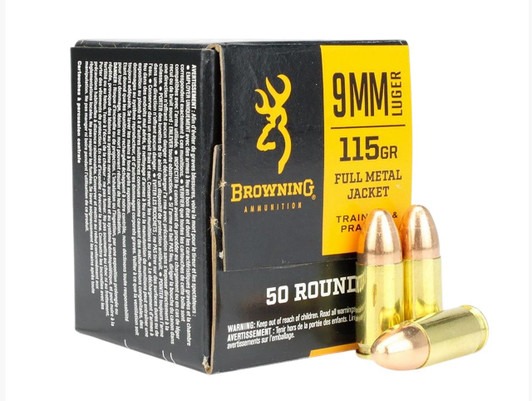 Browning Ammunition Browning 9mm 115gr Full Metal Jacket 2,000 Rounds - FREE SHIPPING! 