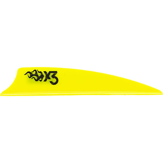  Bohning X3 Vanes Neon Yellow 2.25 In. 100 Pk. 