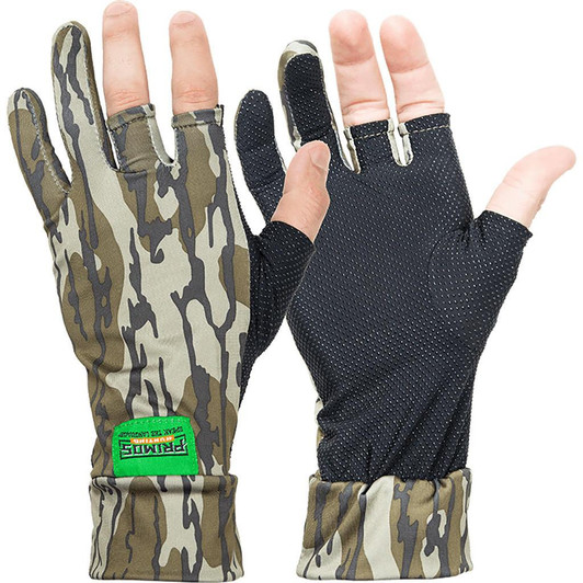  Primos Stretch Fingerless Gloves Mossy Oak Bottomland 