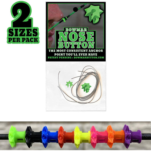 Bowmar Archery Bowmar Nose Button Red 2 Pc Small/large