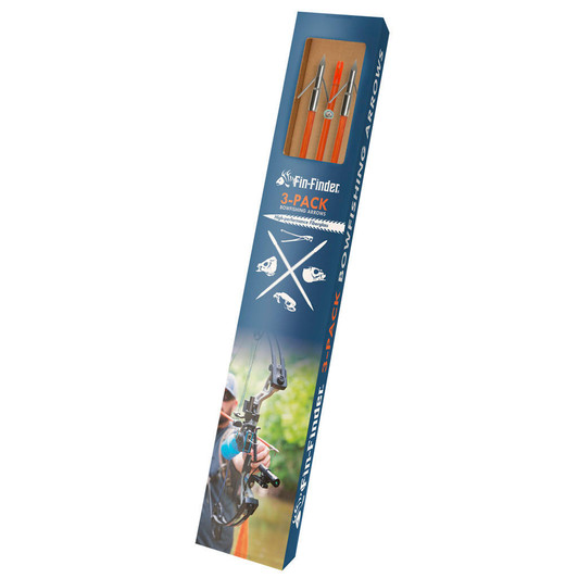 Fin Finder Raider Pro Bowfishing Arrow W/  Slide  Orange W/ Riptide Point 3pk.