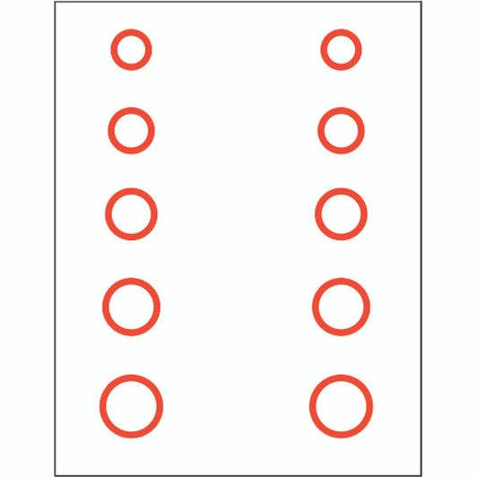 Gunstar Mini Circles Target Reticle Set Orange 
