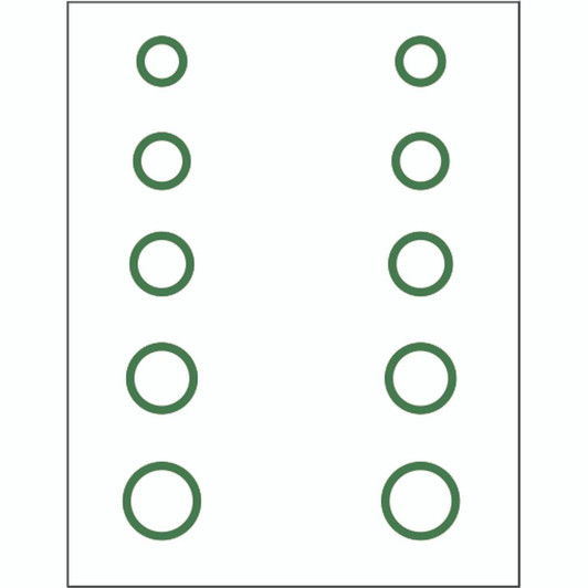  Gunstar Mini Circles Target Reticle Set Green 