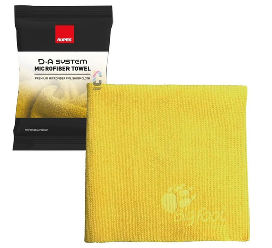 RUPES D-A System Microfiber Towel 16x16 - Yellow