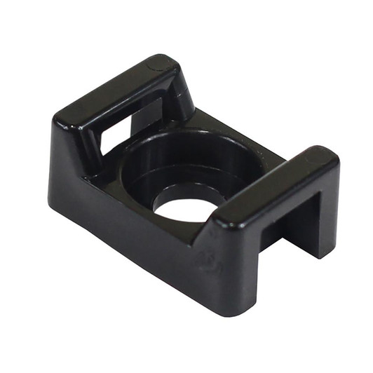 Pacer Group Pacer Screw Down Cable Tie Mount - #8 Screw Mount Method - Black - 100 Pack 