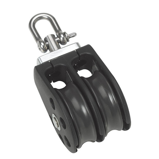  Barton Marine Size 3 45mm Plain Bearing Pulley Block Double w/Swivel 