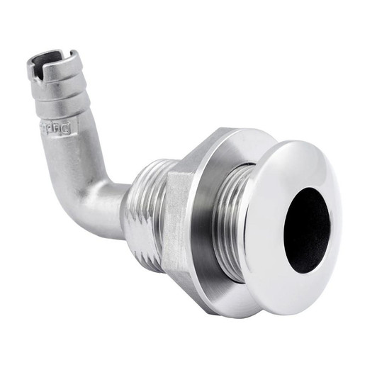  Whitecap 1-1/2" Duplex Stainless Steel 90 Degree Thru-Hull Fitting 