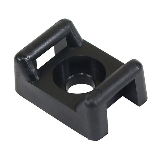 Pacer Group Pacer Screw Down Cable Tie Mount - #10 Screw Mount Method - Black - 100 Pack 
