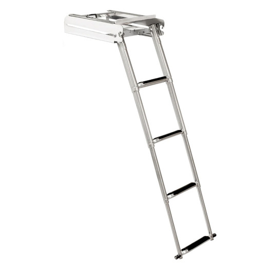 Whitecap 304 Stainless Steel 4-Step Sliding Under Platform Ladder