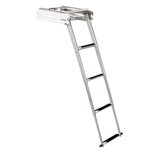  Whitecap 304 Stainless Steel 4-Step Sliding Under Platform Ladder 