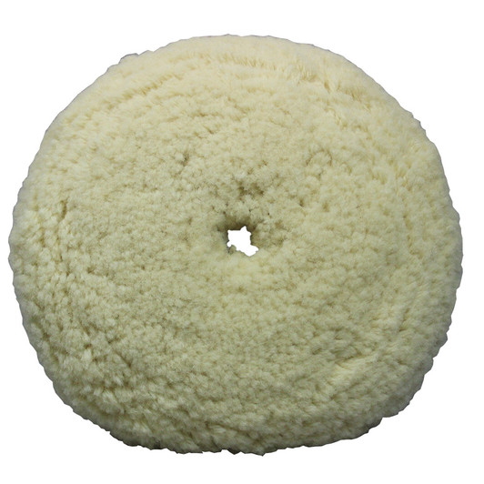 Presta White Wool Aggressive Cutting Pad - 9"