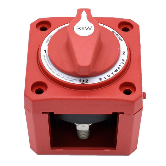  Bluewater Off/1/2/Both Battery Switch - Surface Mount - Red 